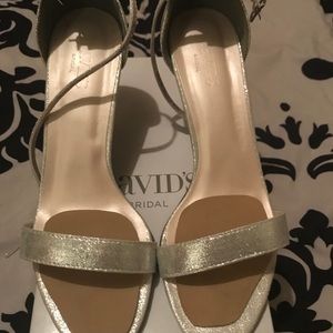 bridesmaid sandals silver